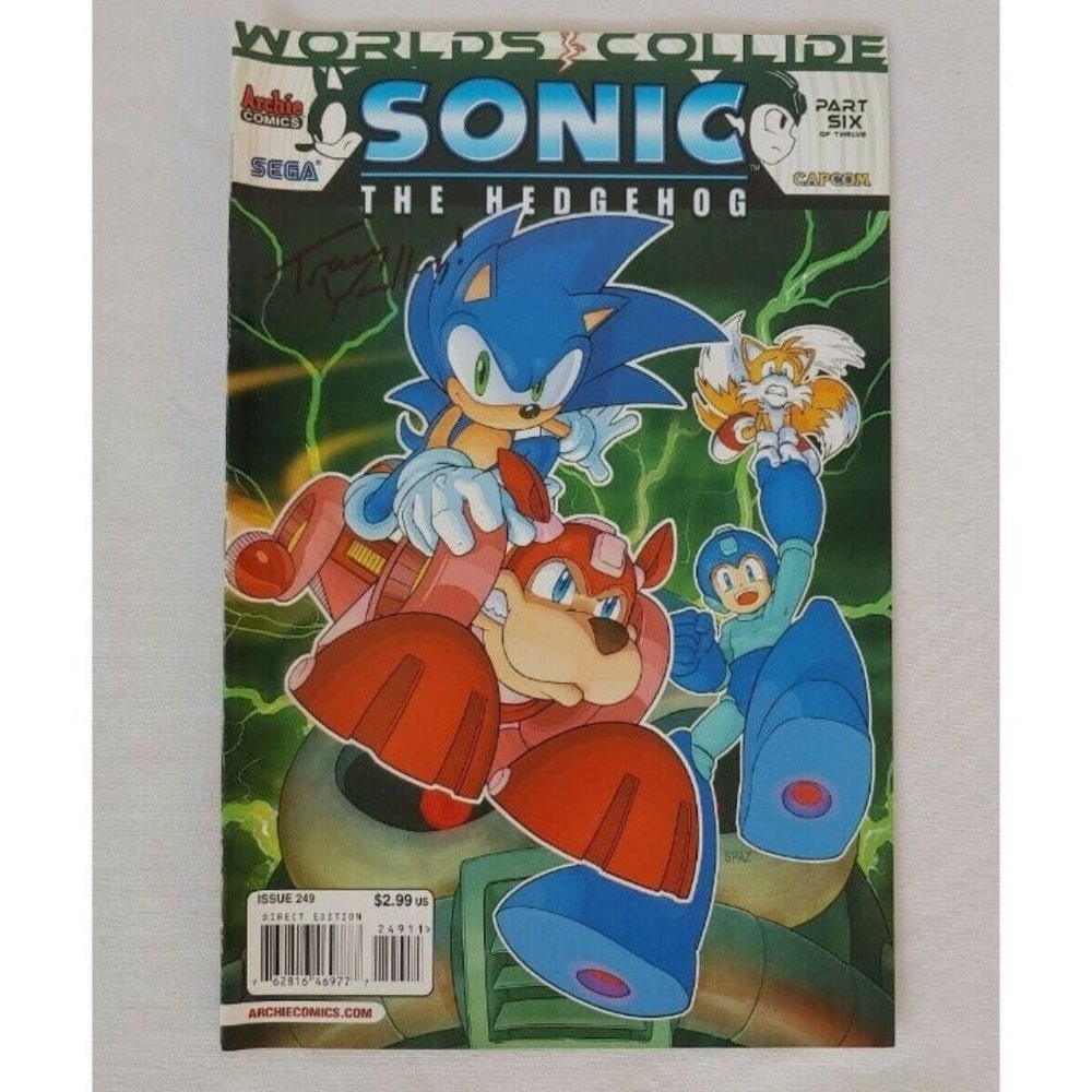 Archie Comics, Sonic The Hedgehog #249 Worlds Collide 6 of 12 Signed Issue